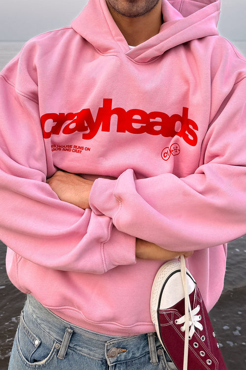 Crayy Signature Oversized Hoodie | Soft Pink