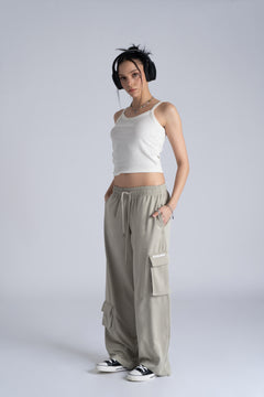 Beige Roma Cargo Pants