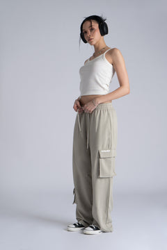 Beige Roma Cargo Pants