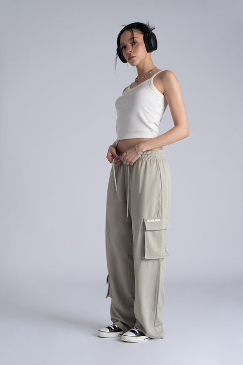 Beige Roma Cargo Pants