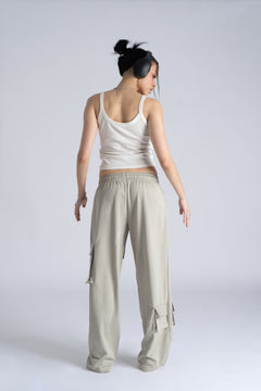 Beige Roma Cargo Pants