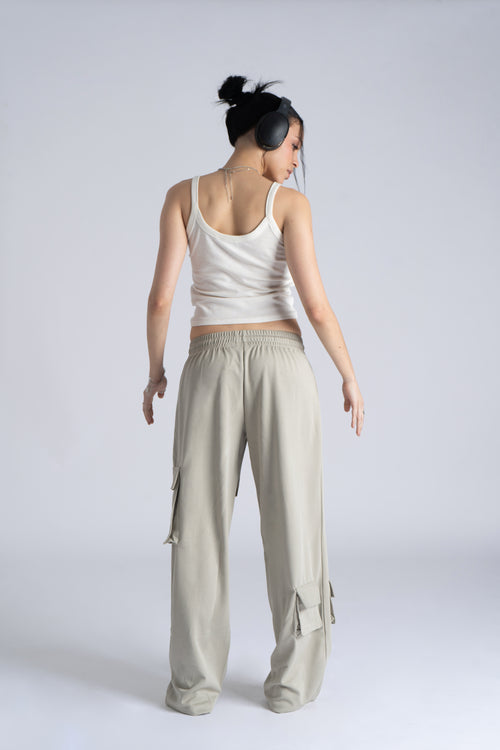 Beige Roma Cargo Pants