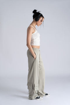 Beige Roma Cargo Pants