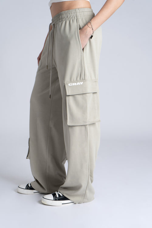 Beige Roma Cargo Pants