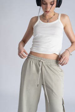 Beige Roma Cargo Pants