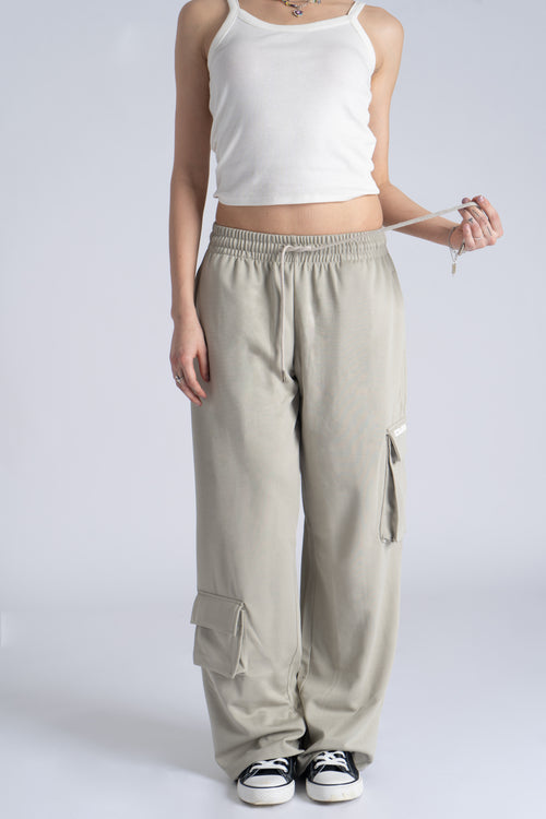 Beige Roma Cargo Pants
