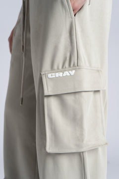 Beige Roma Cargo Pants