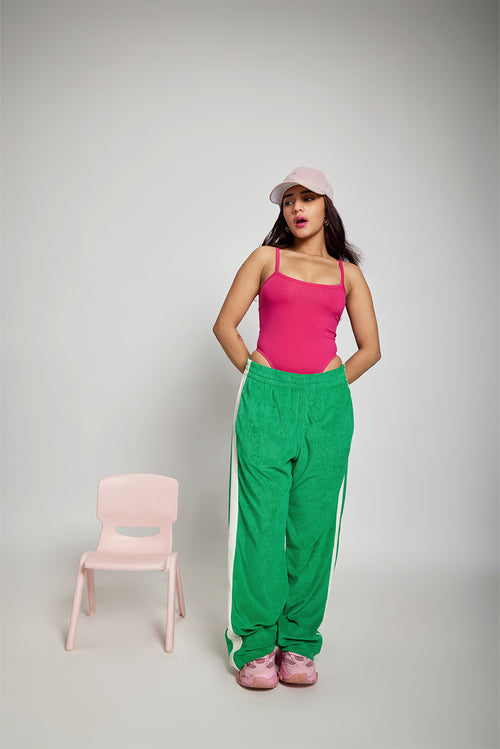 Hot Pink Highcut Bodysuit