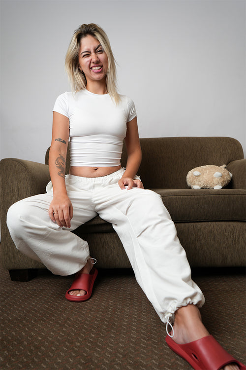 White Basic Sports Top