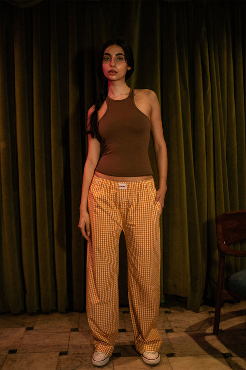 Yellow Gingham Pyjama