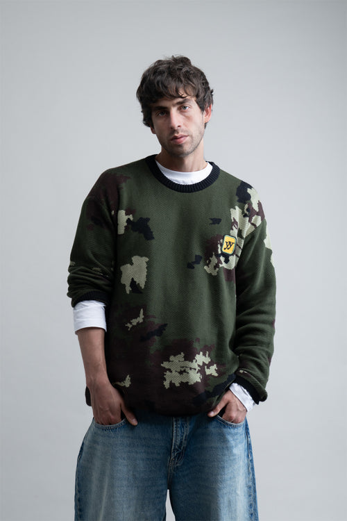 Camo Knit Pullover