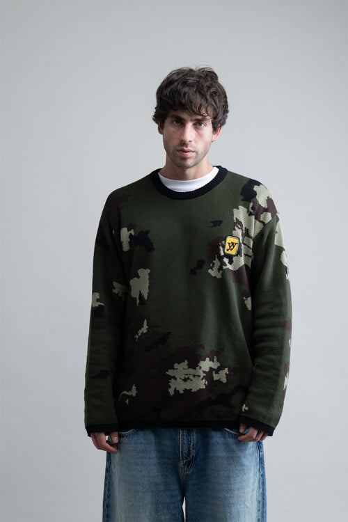 Camo Knit Pullover
