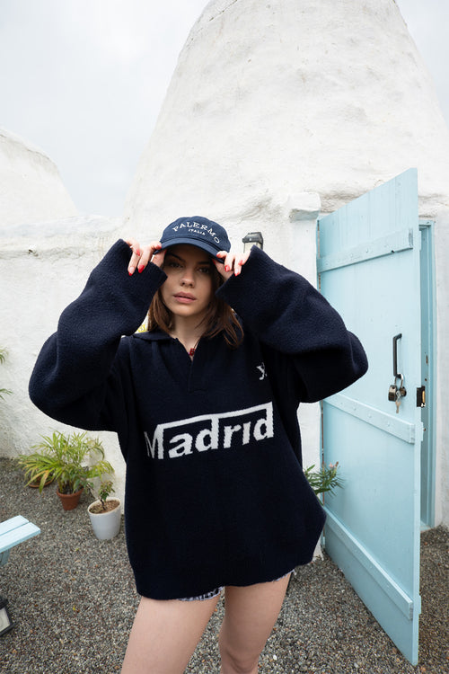 Madrid Jacquard Polo | Navy Blue