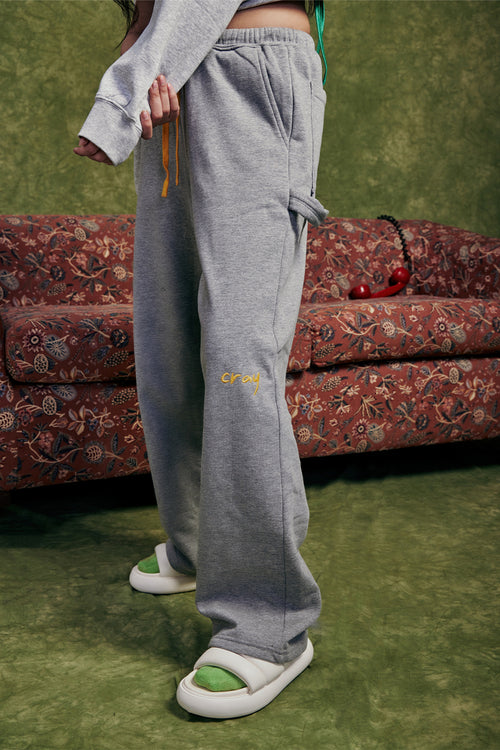 Grey Melange Carpenter Sweatpants