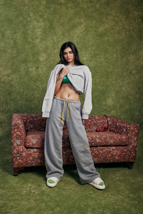 Grey Melange Carpenter Sweatpants