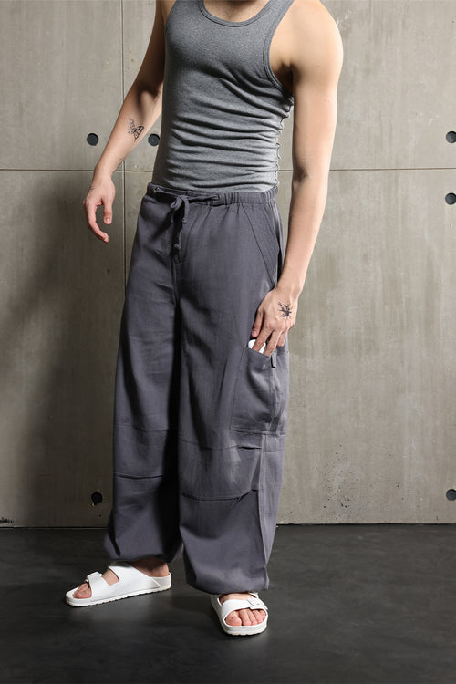 Grey Parachute Pants