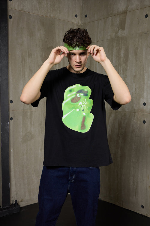 Gummy Bear Black Oversized Tee