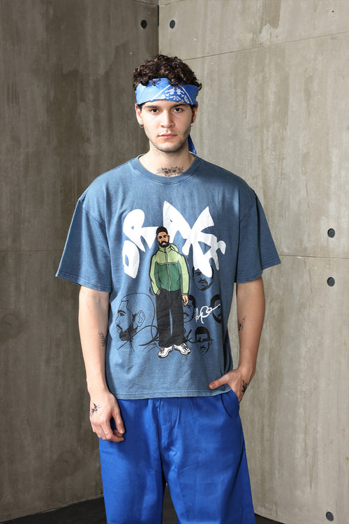 Drake Acid Wash Oversized Tee