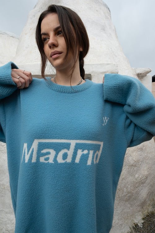 Madrid Jacquard Pullover | Ice Blue