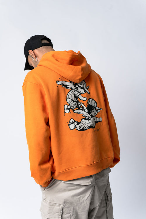 HOC Cherub | Boxy fit Orange Hoodie