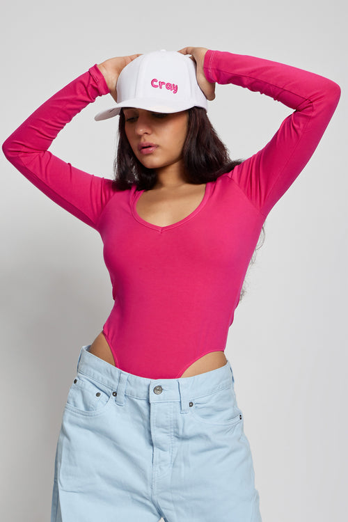 Pretty In Pink Full Sleeves Bodysuit