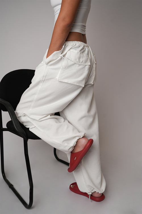 White Parachute Pants