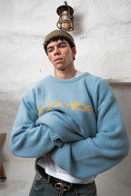Ice Blue Elcambaro Jacquard Pullover