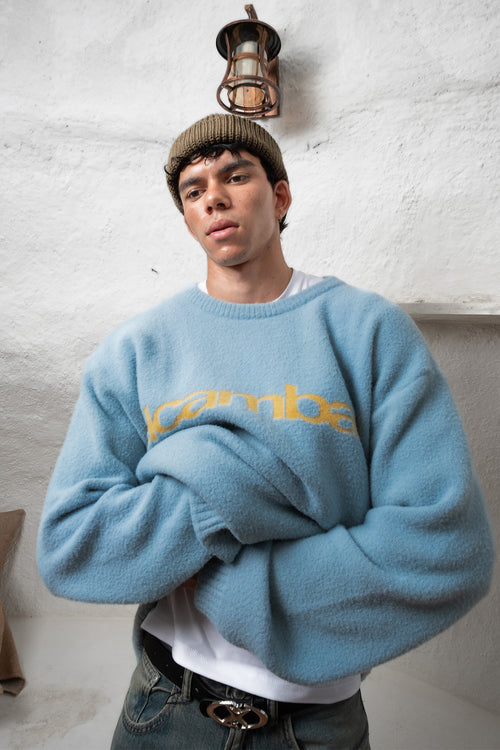 Ice Blue Elcambaro Jacquard Pullover