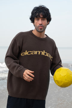 Toasted Brown Elcambaro Jacquard Pullover