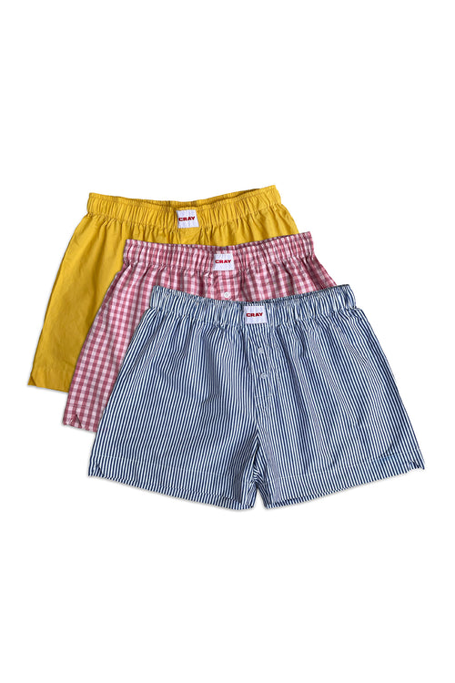 3-Pack Woven Boxer Shorts