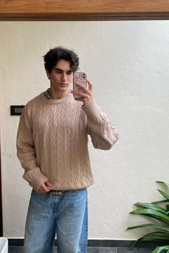 Cable Knit Wool Blend Jumper