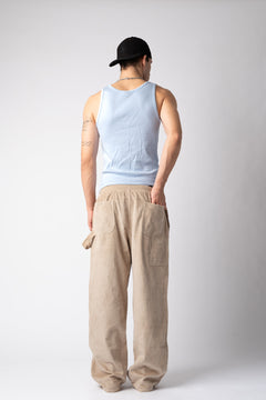 Beige Corduroy Carpenter Sweatpants