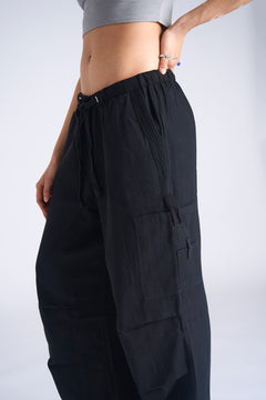 Black Parachute Pants