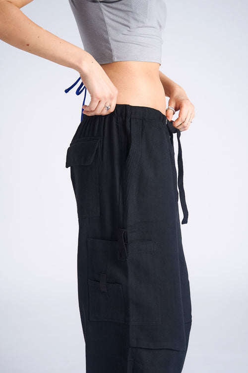 Black Parachute Pants