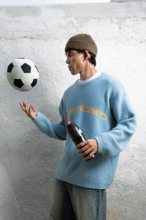 Ice Blue Elcambaro Jacquard Pullover