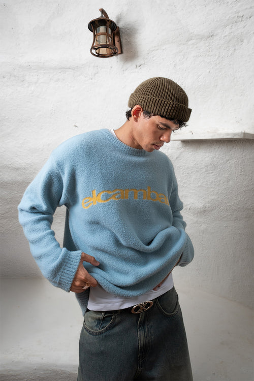 Ice Blue Elcambaro Jacquard Pullover