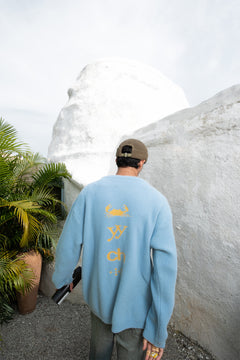 Ice Blue Elcambaro Jacquard Pullover