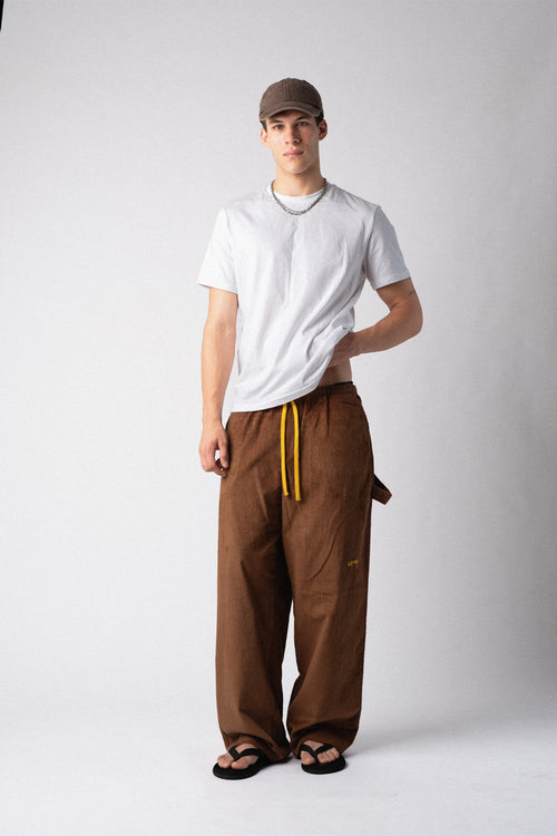 Brown Corduroy Carpenter Sweatpants