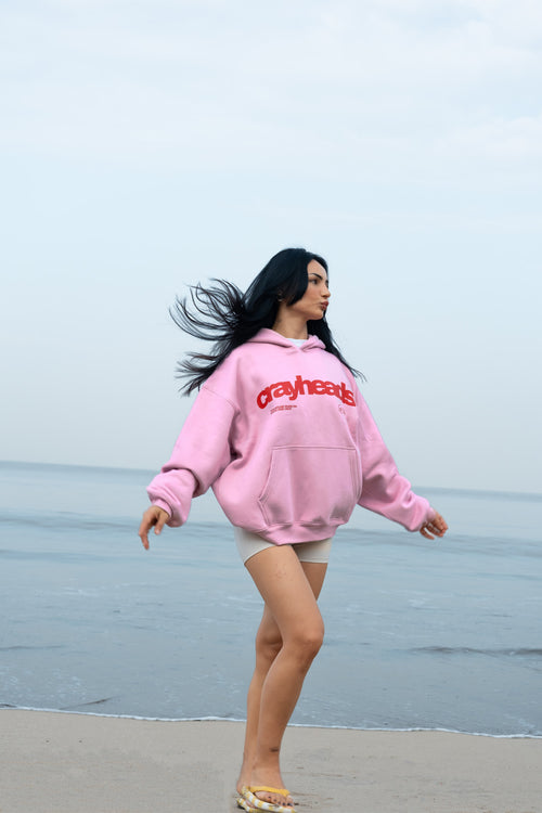 Crayy Signature Oversized Hoodie | Soft Pink