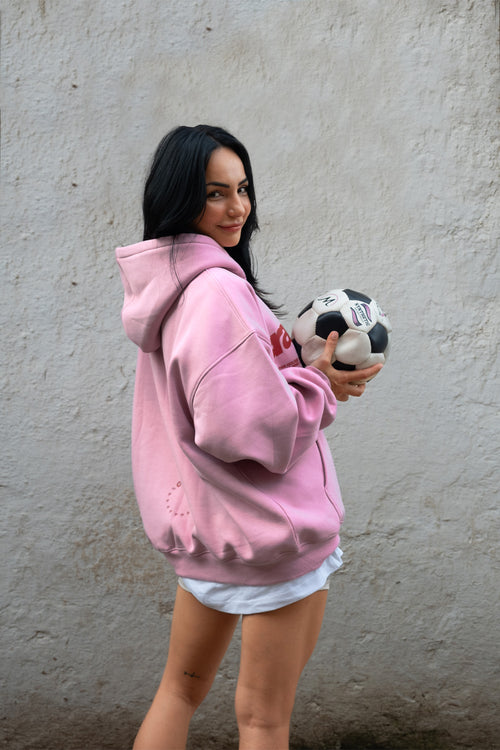 Crayy Signature Oversized Hoodie | Soft Pink