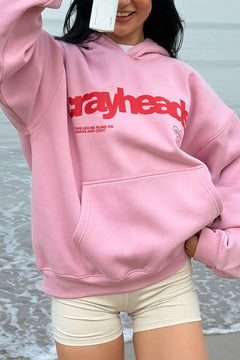 Crayy Signature Oversized Hoodie | Soft Pink