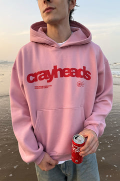 Crayy Signature Oversized Hoodie | Soft Pink
