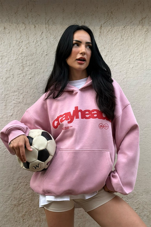 Crayy Signature Oversized Hoodie | Soft Pink