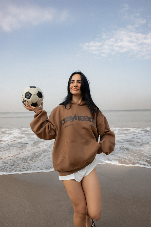 Crayy Signature Oversized Hoodie | Warm Brown