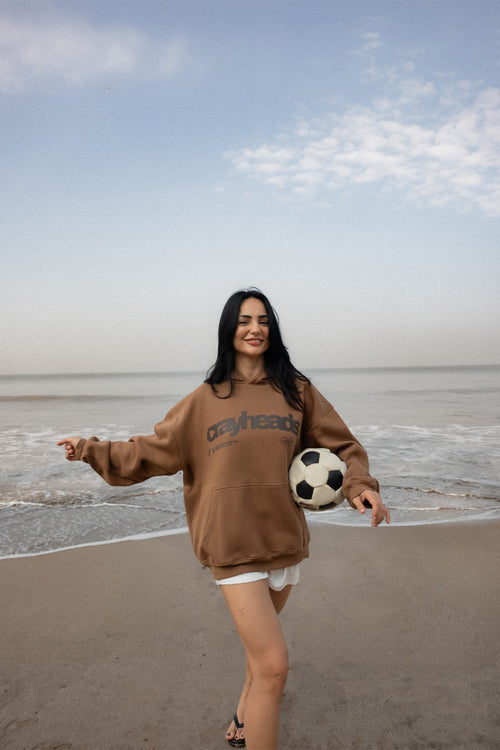 Crayy Signature Oversized Hoodie | Warm Brown
