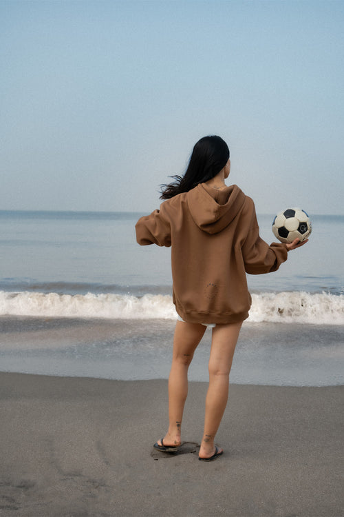 Crayy Signature Oversized Hoodie | Warm Brown