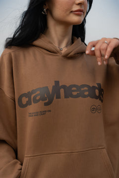 Crayy Signature Oversized Hoodie | Warm Brown
