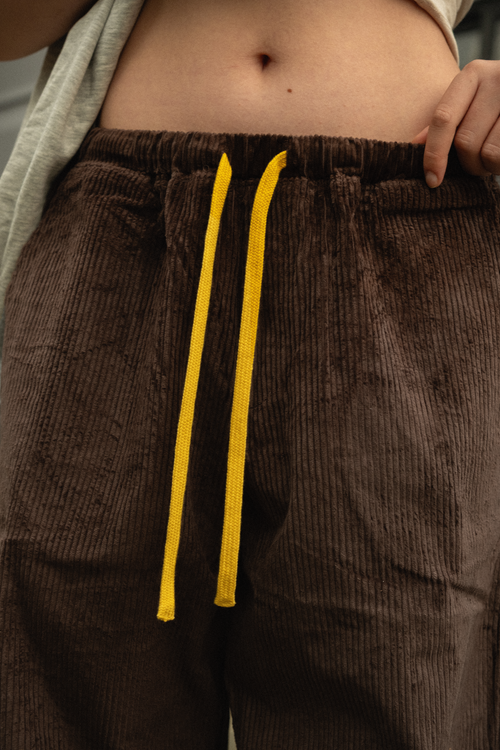 Dark Brown Corduroy Carpenter Sweatpants