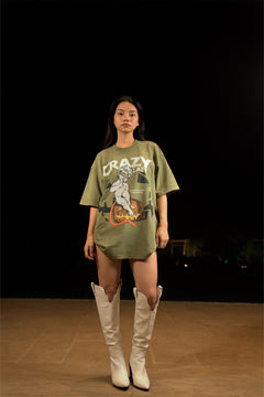 Crazy Lazy Acid Wash Oversized Tee