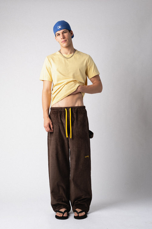 Dark Brown Corduroy Carpenter Sweatpants